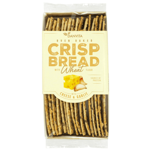 DANVITA Crisp bread hrskave pločice sir bijeli luk 130g 0