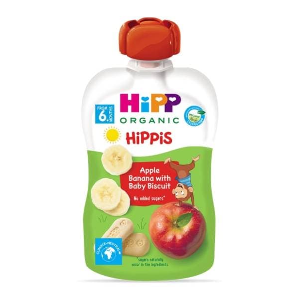 HIPP organic kašica jabuka banana s keksom 100g 0