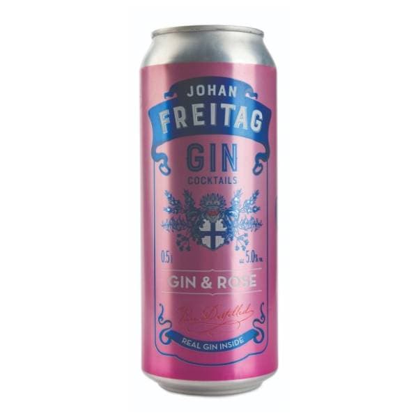 Koktel JOHAN FREITAG Gin&Rose 5% 500ml 0