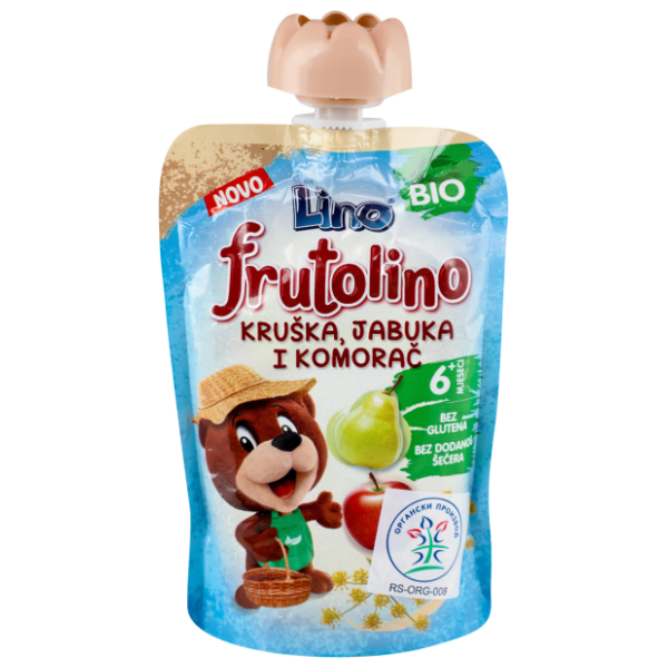 LINO FRUTOLINO Bio kašica kruška jabuka komorač 100g 0