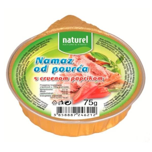 NATUREL povrtni namaz s crvenom paprikom 75g 0