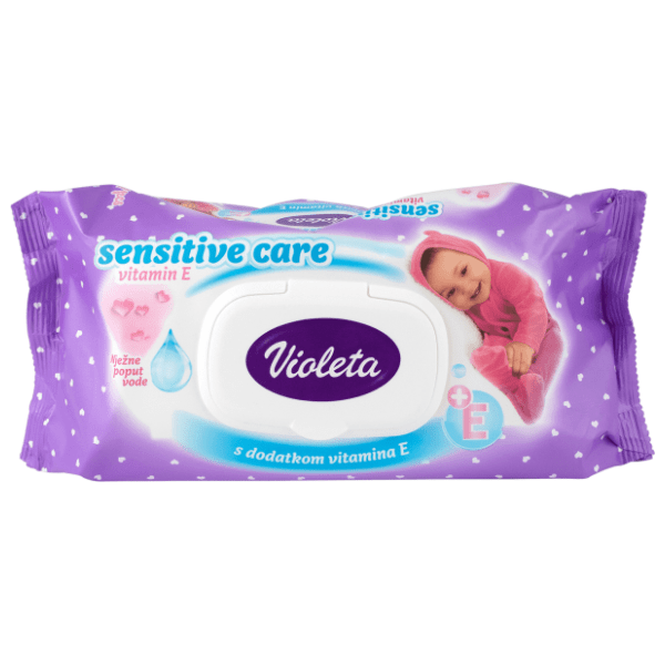 Vlažne maramice VIOLETA sensitive care 64kom 0