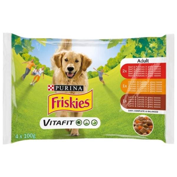 FRISKIES Adult piletina i janjetina 4x100g 0
