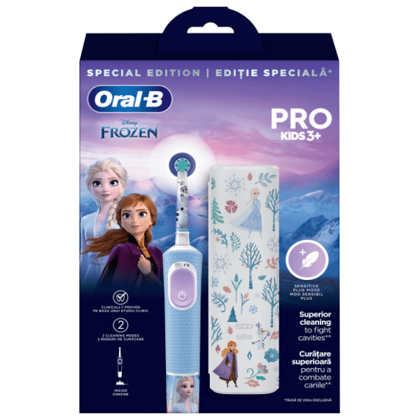ORAL B Pro kids 3+ Frozen električna četkica za zube + travel case 1kom 0