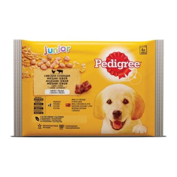 PEDIGREE Junior hrana za pse piletina i govedina 4x100g 0
