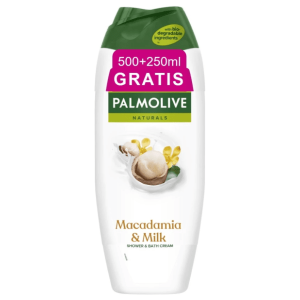 Pjena za tuširanje PALMOLIVE macadamia&milk 500ml +250ml gratis 0
