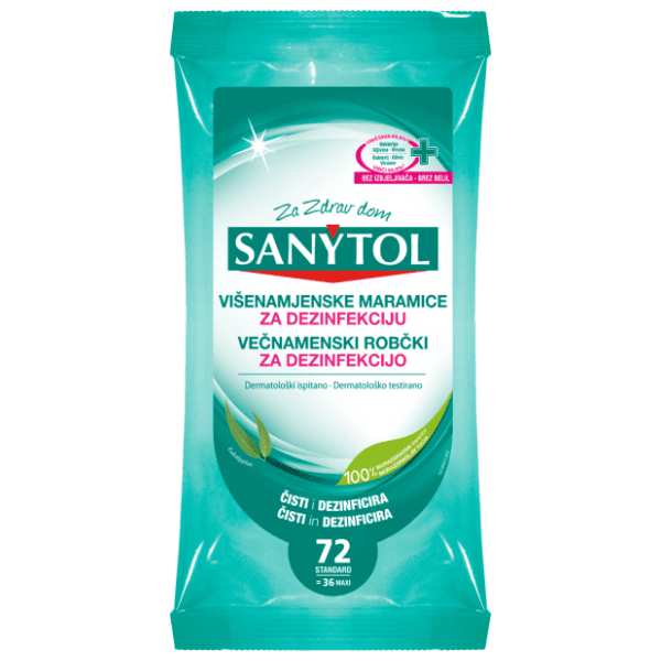 SANYTOL vlažne maramice za dezinfekciju 72kom 0