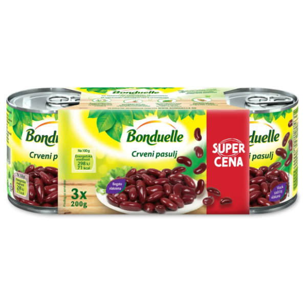 Grah BONDUELLE crveni 3x200g 0