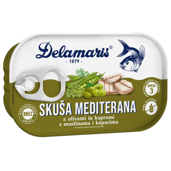 DELAMARIS skuša mediterana s povrćem 125g 0