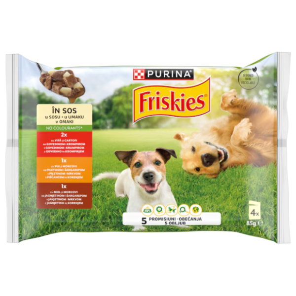 FRISKIES Adult meso u umaku 4x85g 0