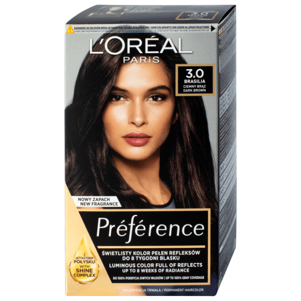 L'OREAL Preference boja za kosu 3.0 dark brown 0