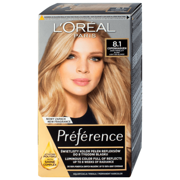 L'OREAL Preference boja za kosu 8.1 light ash blonde 0