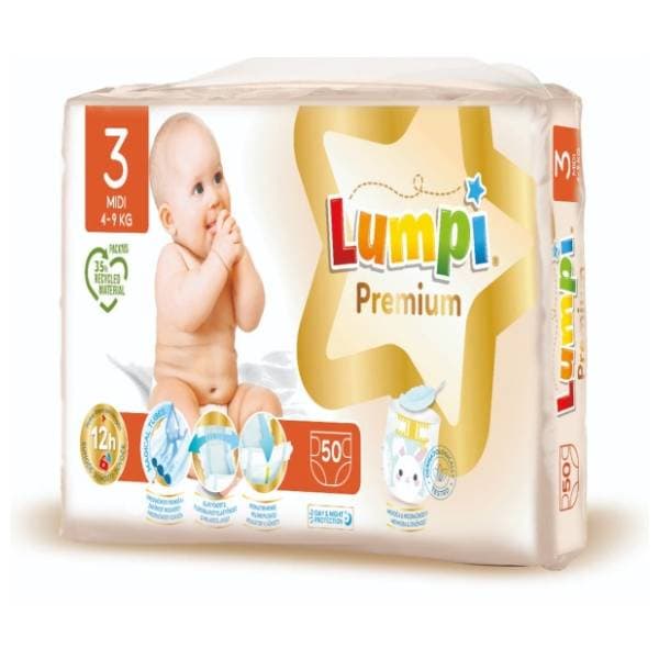 LUMPI pelene premium 3 midi 50kom 0