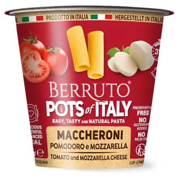 Pasta cup MACCHERONCINI rajčica mozzarella 70g 0