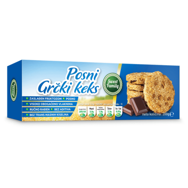 Posni grčki keks SWEET FAMILY 200g 0