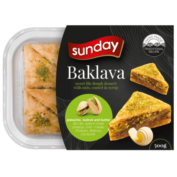 SUNDAY Baklava pistacije i maslac 500g 0