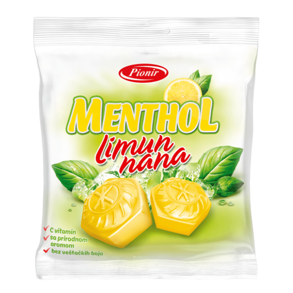 Bomboni PIONIR mentol limun i menta 100g 0