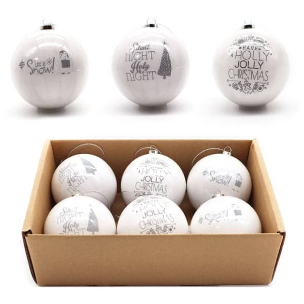 Božićne kuglice za bor 7,5cm Denis 51-553000 6kom 0