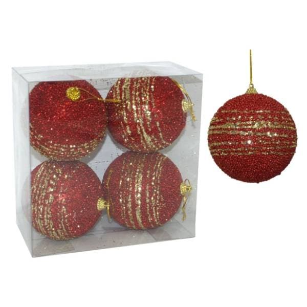 Božićne kuglice za bor od stiropora 10cm Denis 4kom 0