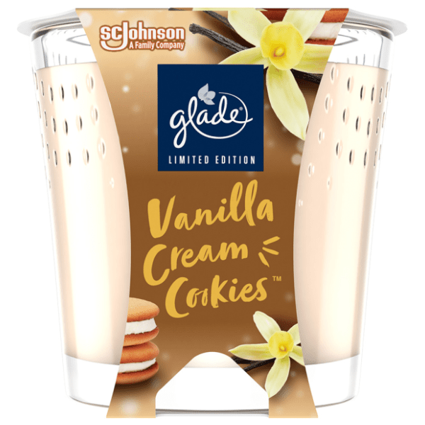 Svijeća GLADE vanilla cream cookies 129g 0