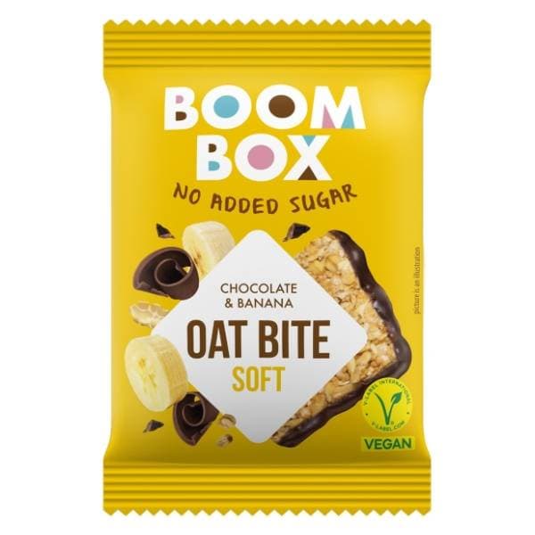 BOOM BOX zobena pločica banana tamna čokolada 20g 0
