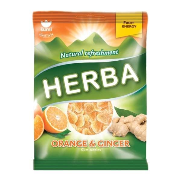 Gumeni bomboni HERBA naranča đumbir 90g 0