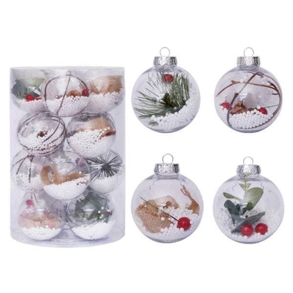 Božićne kuglice za bor 8cm DENIS 16kom 0