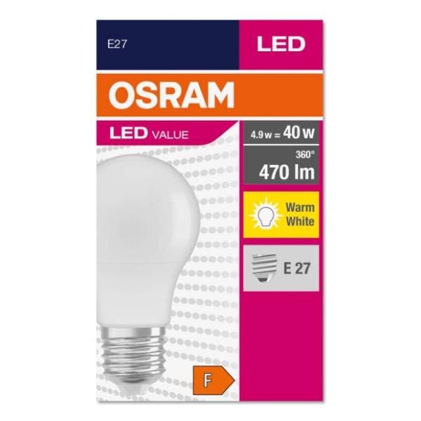 OSRAM LED žarulja E27 4,9W (40W) 2700K 0