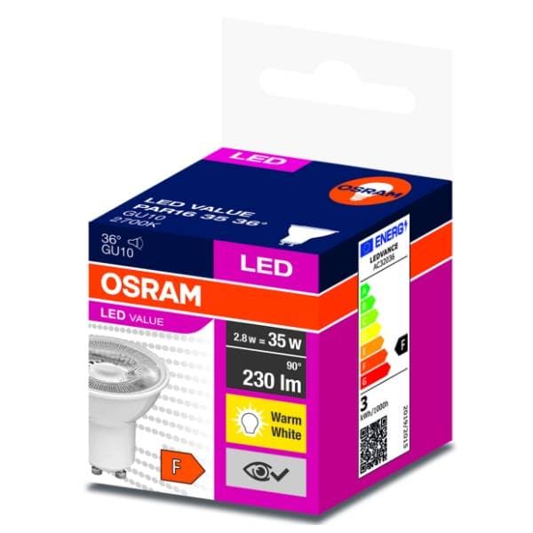 OSRAM LED žarulja GU10 2,8W (35W) 2700K 0
