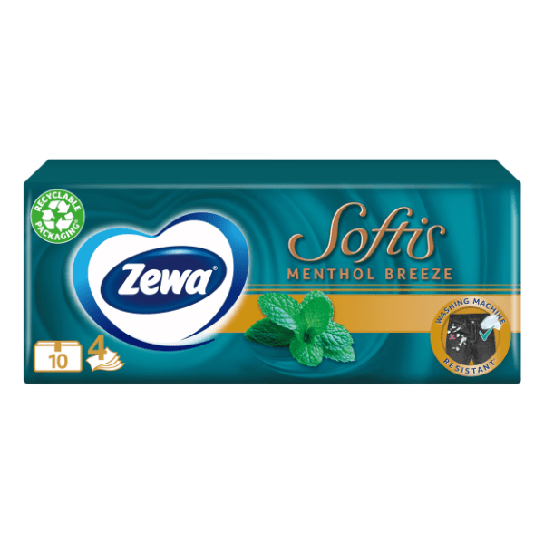 Papirnate maramice ZEWA softis menthol 4 sloja 10 kom 0