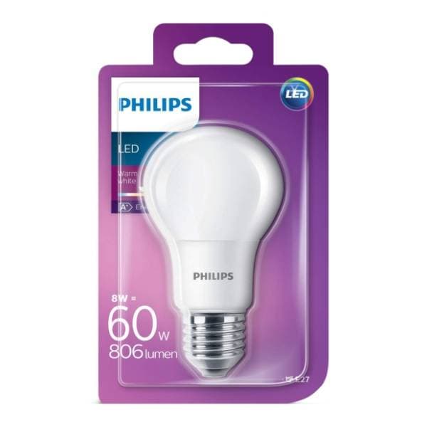 PHILIPS LED žarulja E27 8W (60W) A60 WW FR ND 1PF/10 0
