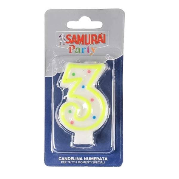Rođendanska svjećica Broj 3 SAMURAI 0
