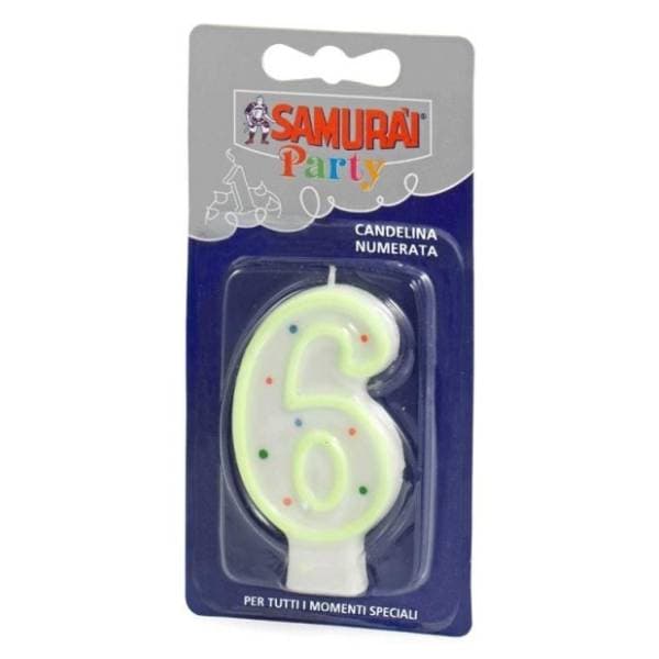 Rođendanska svjećica Broj 6 SAMURAI 0