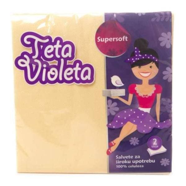 Salvete VIOLETA Super soft bež 2sloja 25kom 0