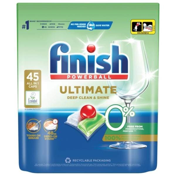Tablete FINISH Ultimate 0% parfema 45kom 0