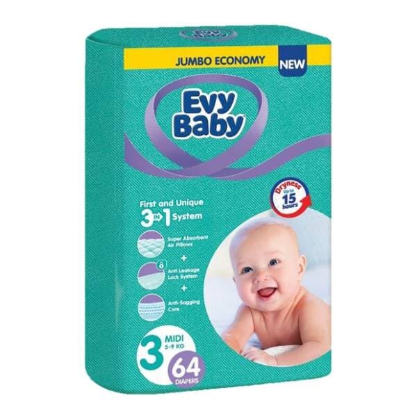 EVY BABY pelene 3u1 sustav 3 midi 64kom 0