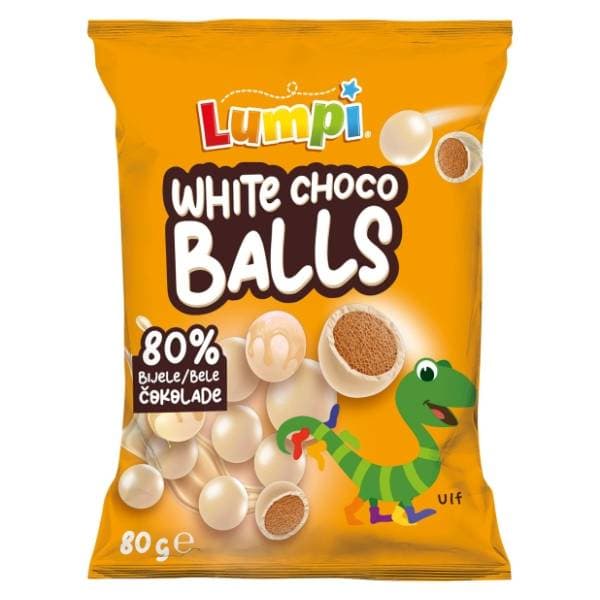 Flips LUMPI čoko kuglice bijele 80g 0
