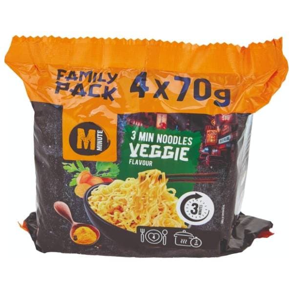 Nudle MINUTE povrće 4x70g 0