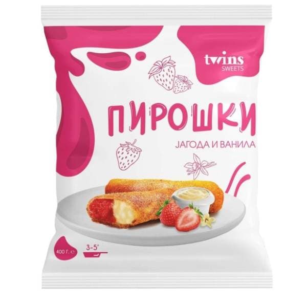 TWINS pohane palačinke jagoda vanilija 400g 0