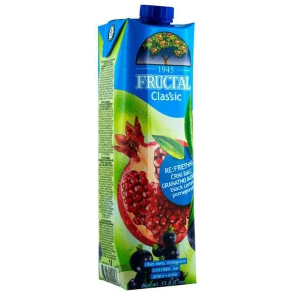 Voćni sok FRUCTAL Classic nar crni ribiz 1l 0