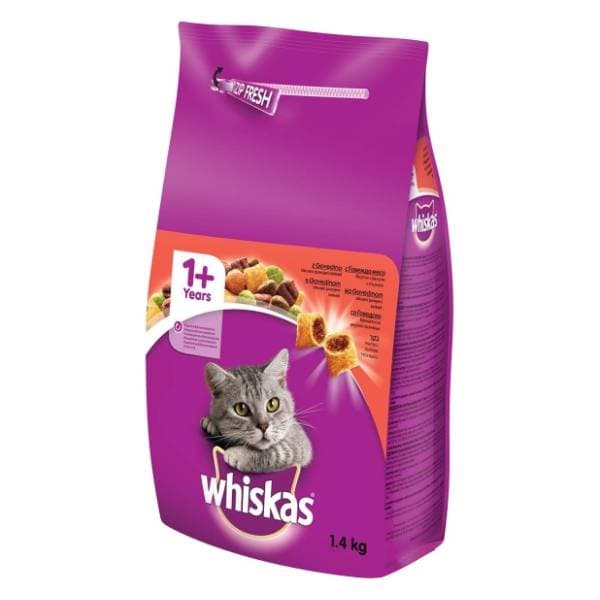WHISKAS briketi za mačke govedina 1,4kg 0