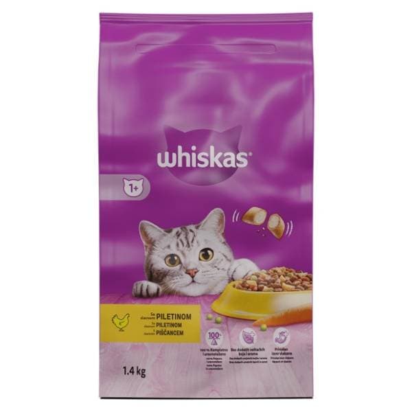 WHISKAS briketi za mačke piletina 1,4kg 0