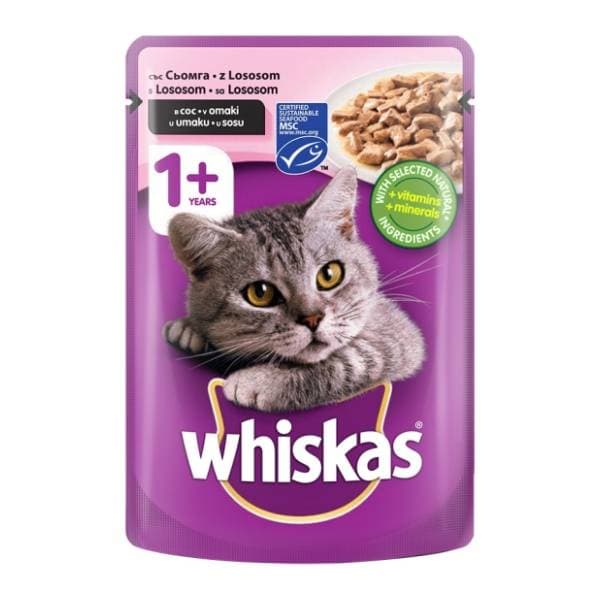 WHISKAS hrana za mačke losos 100g 0