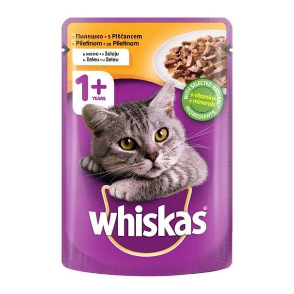 WHISKAS hrana za mačke piletina u želeu 100g 0