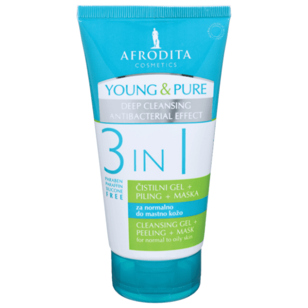 AFRODITA Young and pure 3u1 gel piling i maska za lice 150ml 0