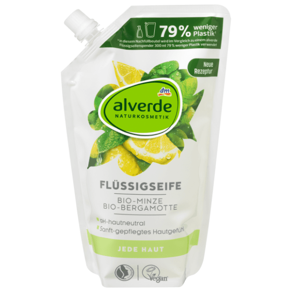 ALVERDE menta i bergamot tekući sapun nadopuna 500ml 0