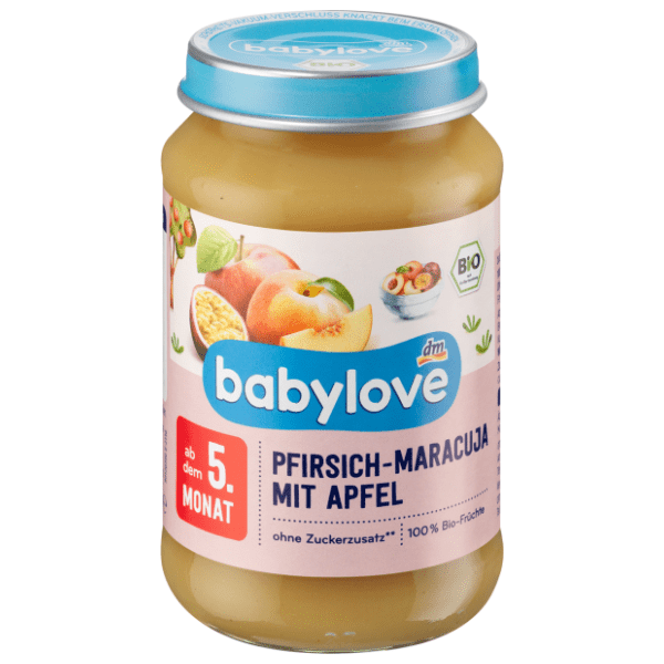 BABYLOVE kašica breskva marakuja s jabukom 190g 0