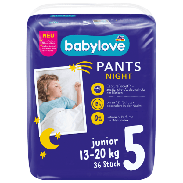 BABYLOVE noćne pelene pants 5 junior 36kom 0