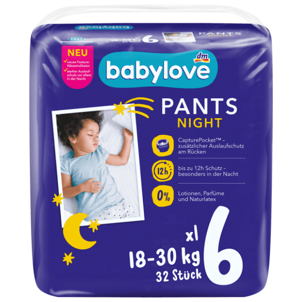 BABYLOVE noćne pelene pants 6 XL 32kom 0