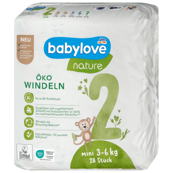 BABYLOVE pelene nature 2 mini 28kom 0